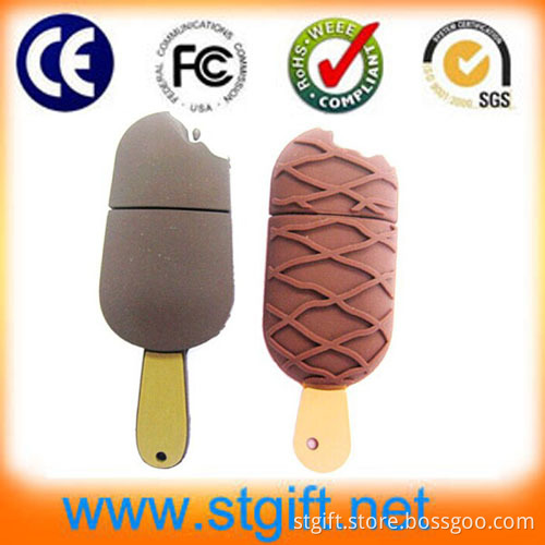 Fashion Super Quality OEM Ice-Cream USB PVC Flash Drive